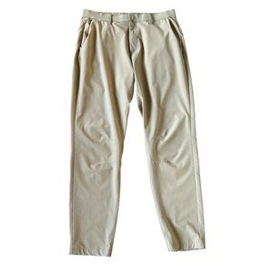 FABLETICS khaki stretch men’s trouser slacks pants size 36x33